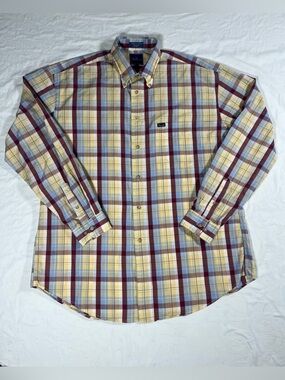 Faconnable XLL Plaid Button Down Long Sleeve